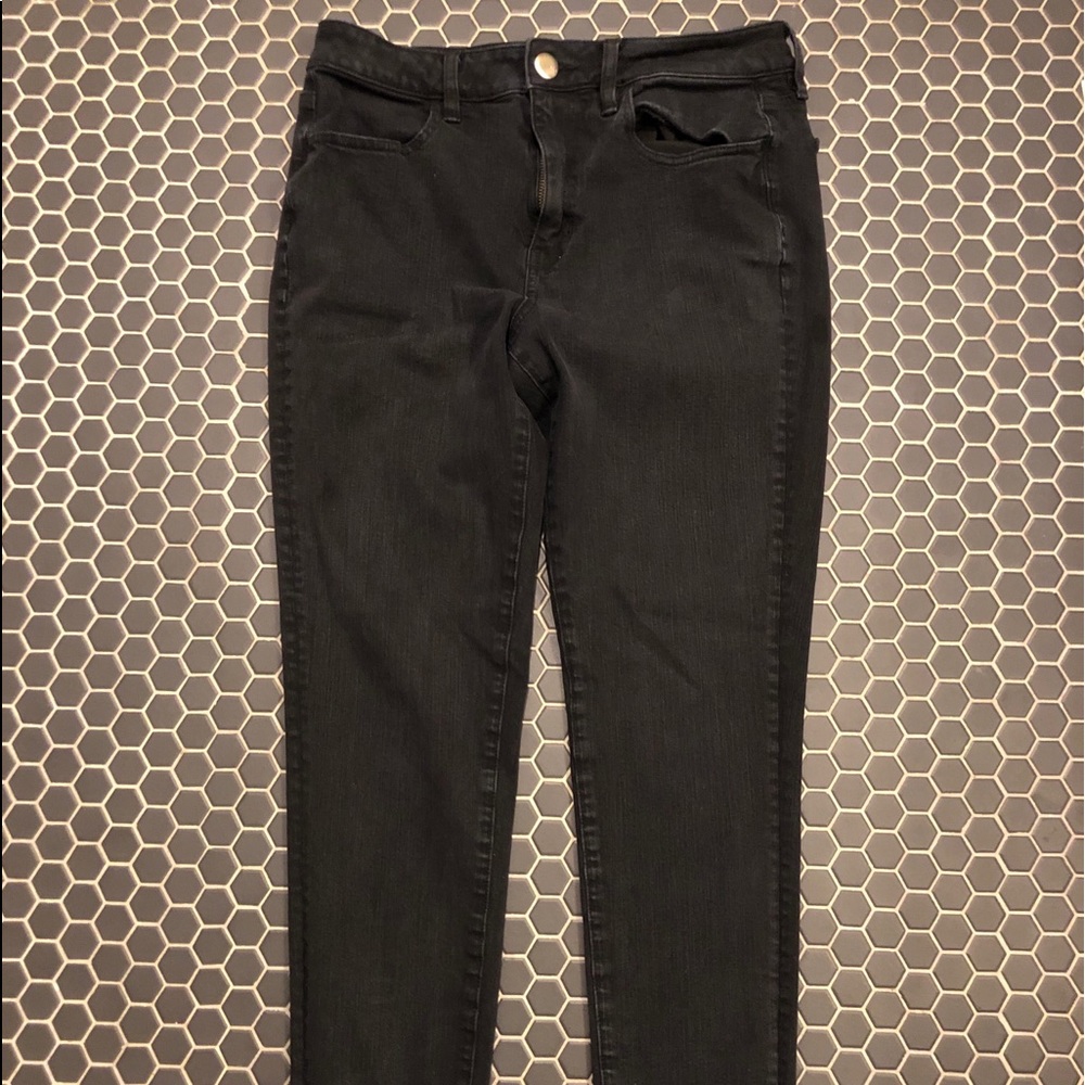 American Eagle Hi-Rose Jegging in Black